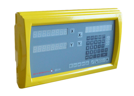 Máquina linear amarela Dro do torno do Lcd de 2 linhas centrais para máquina ferramenta